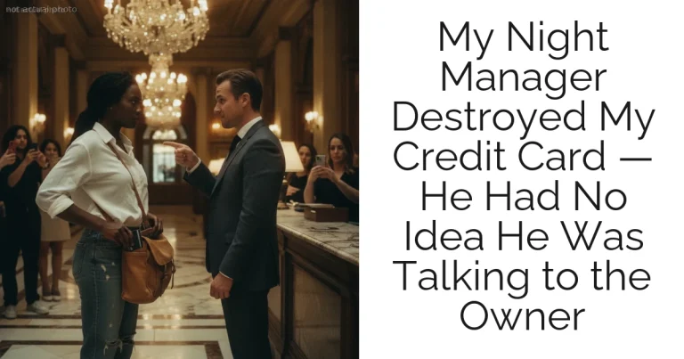 My Night Manager Destroyed My Credit Card — He Had No Idea He Was Talking to the Owner
