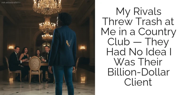 My Rivals Threw Trash at Me in a Country Club — They Had No Idea I Was Their Billion-Dollar Client