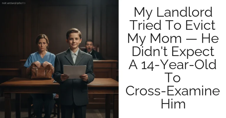 My Landlord Tried To Evict My Mom — He Didn't Expect A 14-Year-Old To Cross-Examine Him