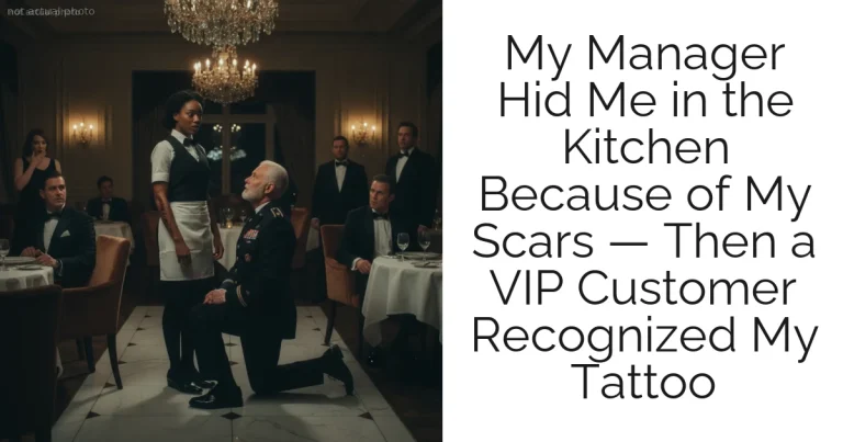 My Manager Hid Me in the Kitchen Because of My Scars — Then a VIP Customer Recognized My Tattoo