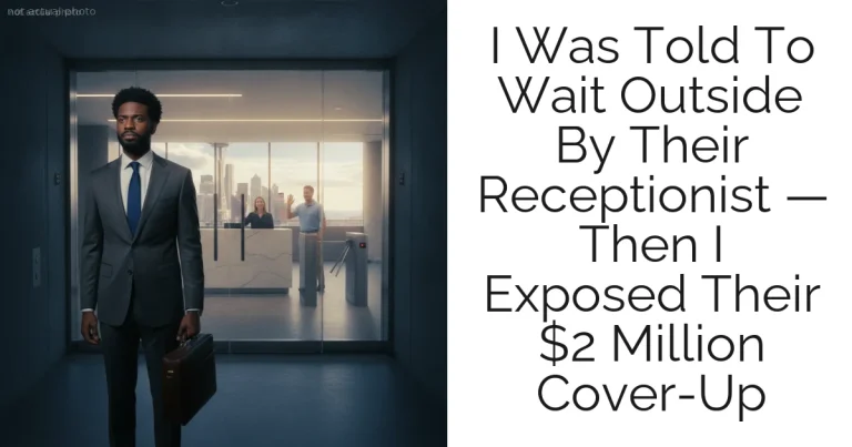 I Was Told To Wait Outside By Their Receptionist — Then I Exposed Their $2 Million Cover-Up