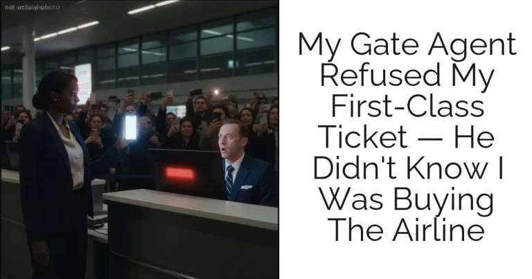 My Gate Agent Refused My First-Class Ticket — He Didn't Know I Was Buying The Airline