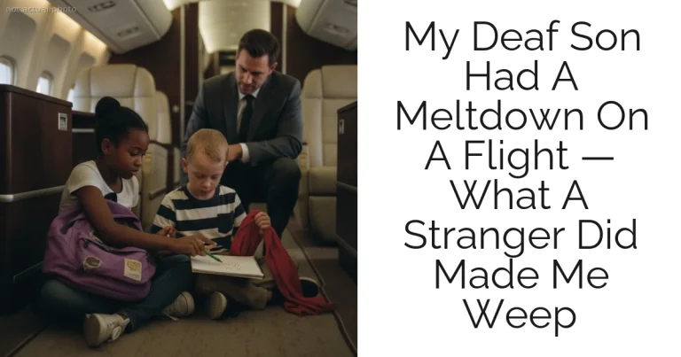 My Deaf Son Had A Meltdown On A Flight — What A Stranger Did Made Me Weep