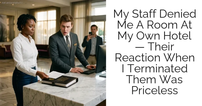 My Staff Denied Me A Room At My Own Hotel — Their Reaction When I Terminated Them Was Priceless