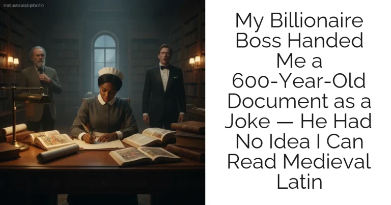 My Billionaire Boss Handed Me a 600-Year-Old Document as a Joke — He Had No Idea I Can Read Medieval Latin
