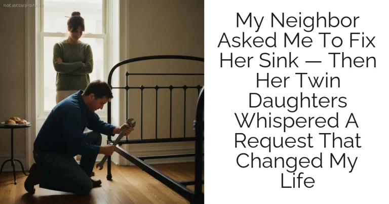 My Neighbor Asked Me To Fix Her Sink — Then Her Twin Daughters Whispered A Request That Changed My Life