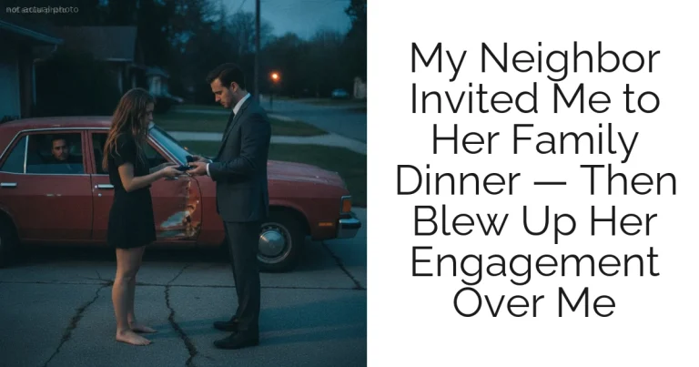 My Neighbor Invited Me to Her Family Dinner — Then Blew Up Her Engagement Over Me