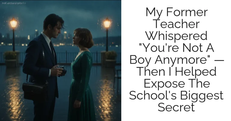 My Former Teacher Whispered "You're Not A Boy Anymore" — Then I Helped Expose The School's Biggest Secret
