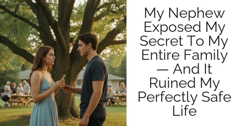 My Nephew Exposed My Secret To My Entire Family — And It Ruined My Perfectly Safe Life