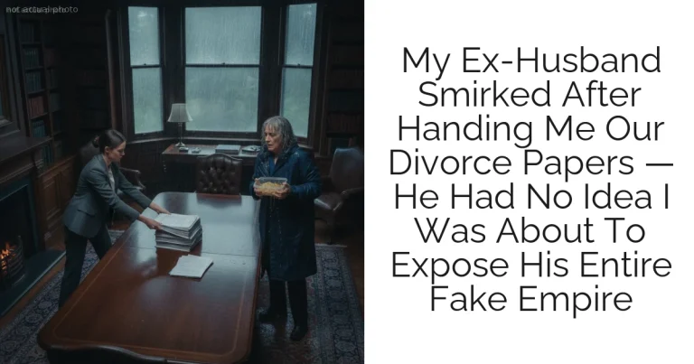 My Ex-Husband Smirked After Handing Me Our Divorce Papers — He Had No Idea I Was About To Expose His Entire Fake Empire