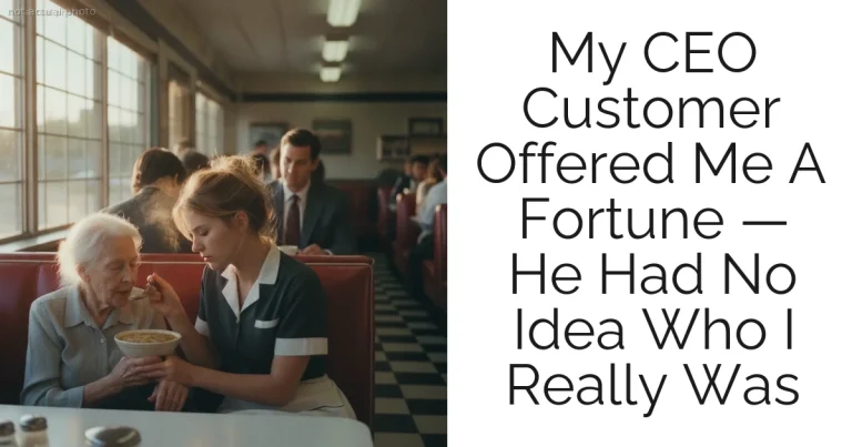 My CEO Customer Offered Me A Fortune — He Had No Idea Who I Really Was