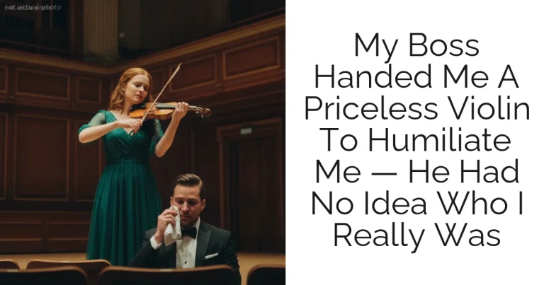 My Boss Handed Me A Priceless Violin To Humiliate Me — He Had No Idea Who I Really Was