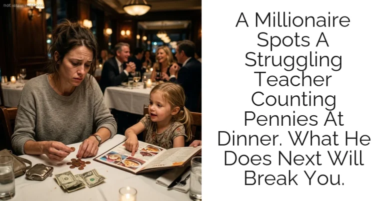 A Millionaire Spots A Struggling Teacher Counting Pennies At Dinner. What He Does Next Will Break You.