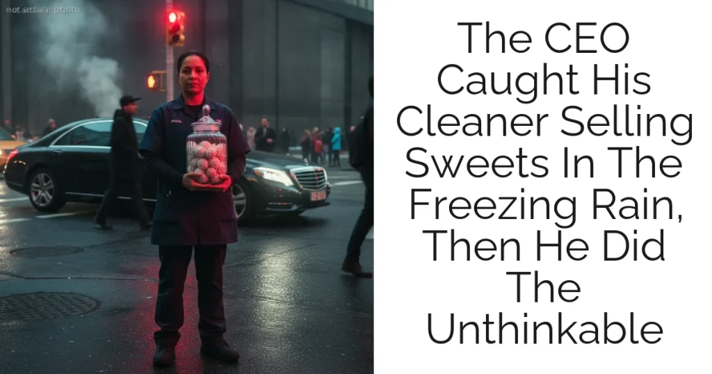 The CEO Caught His Cleaner Selling Sweets In The Freezing Rain, Then He Did The Unthinkable