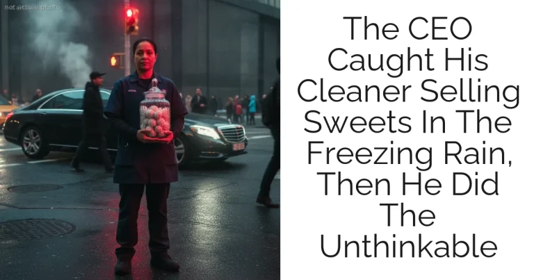 The CEO Caught His Cleaner Selling Sweets In The Freezing Rain, Then He Did The Unthinkable
