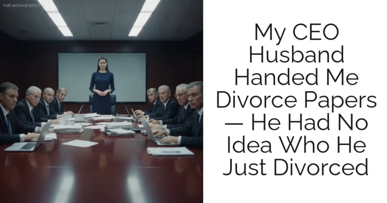 My CEO Husband Handed Me Divorce Papers — He Had No Idea Who He Just Divorced