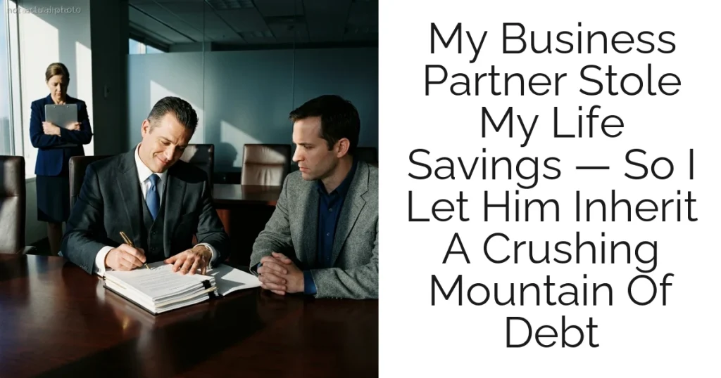 My Business Partner Stole My Life Savings — So I Let Him Inherit A Crushing Mountain Of Debt