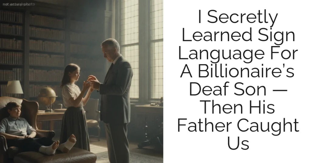 I Secretly Learned Sign Language For A Billionaire’s Deaf Son — Then His Father Caught Us
