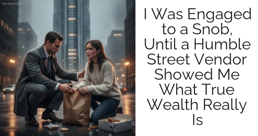 I Was Engaged to a Snob, Until a Humble Street Vendor Showed Me What True Wealth Really Is