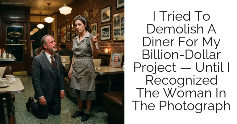 I Tried To Demolish A Diner For My Billion-Dollar Project — Until I Recognized The Woman In The Photograph