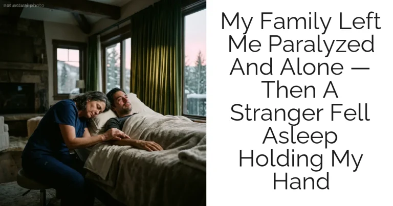 My Family Left Me Paralyzed And Alone — Then A Stranger Fell Asleep Holding My Hand