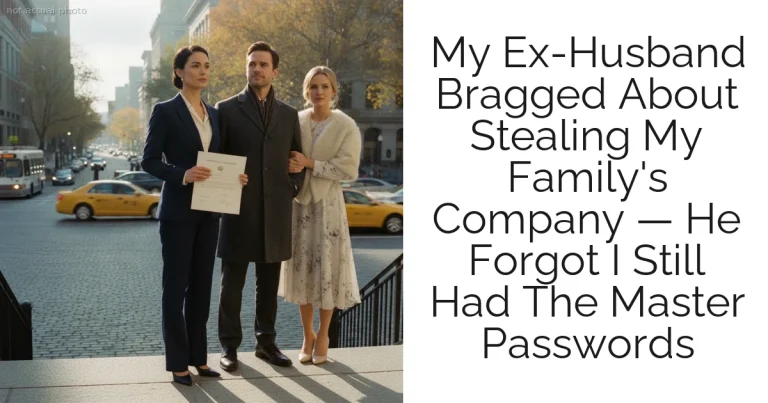 My Ex-Husband Bragged About Stealing My Family's Company — He Forgot I Still Had The Master Passwords