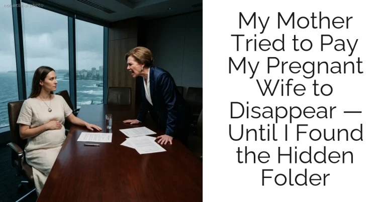 My Mother Tried to Pay My Pregnant Wife to Disappear — Until I Found the Hidden Folder