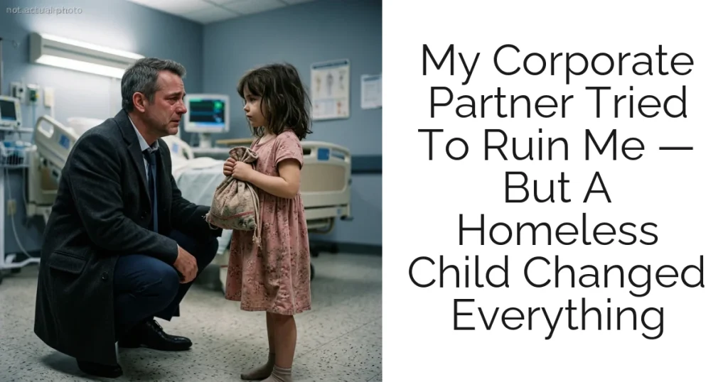 My Corporate Partner Tried To Ruin Me — But A Homeless Child Changed Everything