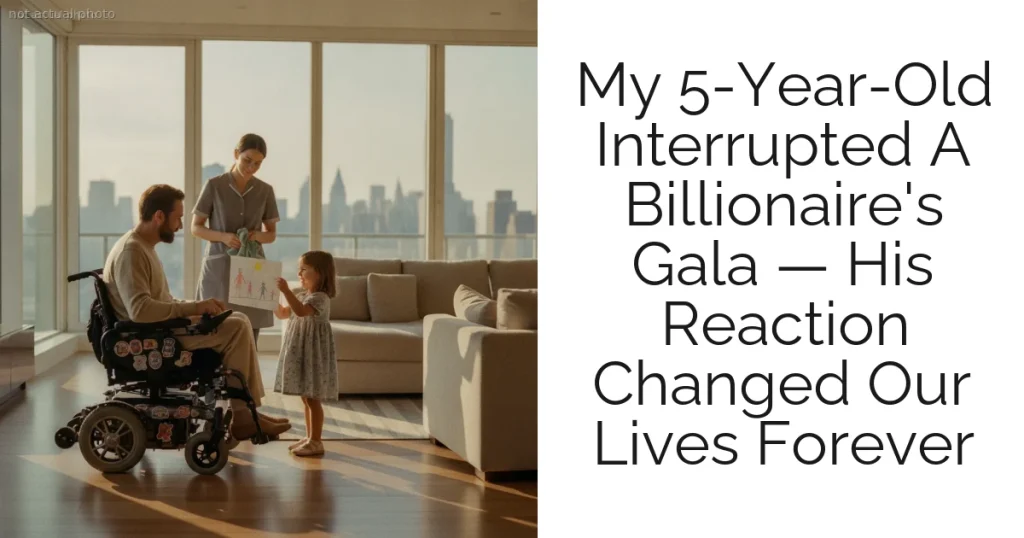 My 5-Year-Old Interrupted A Billionaire's Gala — His Reaction Changed Our Lives Forever