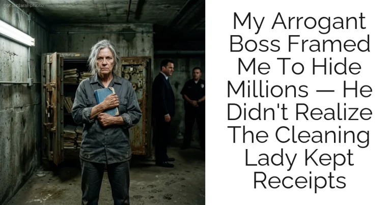 My Arrogant Boss Framed Me To Hide Millions — He Didn't Realize The Cleaning Lady Kept Receipts