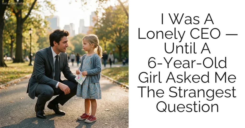 I Was A Lonely CEO — Until A 6-Year-Old Girl Asked Me The Strangest Question