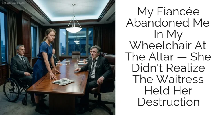 My Fiancée Abandoned Me In My Wheelchair At The Altar — She Didn't Realize The Waitress Held Her Destruction