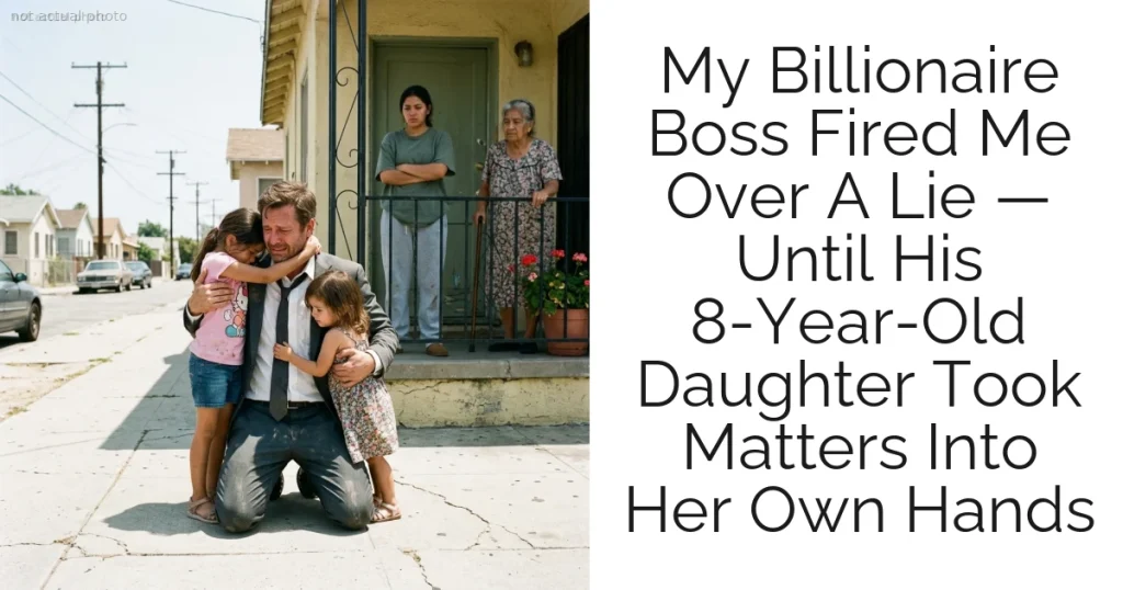 My Billionaire Boss Fired Me Over A Lie — Until His 8-Year-Old Daughter Took Matters Into Her Own Hands