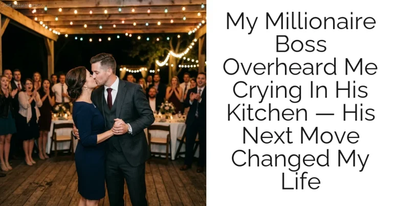 My Millionaire Boss Overheard Me Crying In His Kitchen — His Next Move Changed My Life