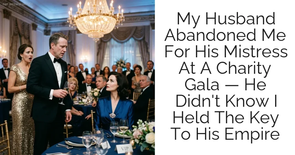 My Husband Abandoned Me For His Mistress At A Charity Gala — He Didn't Know I Held The Key To His Empire