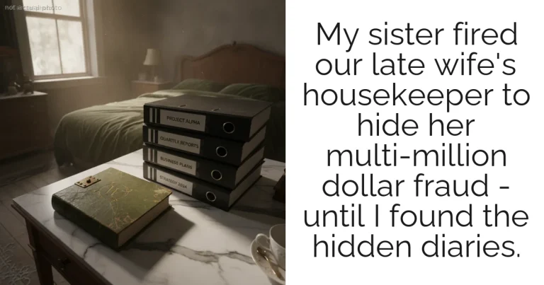 My sister fired our late wife's housekeeper to hide her multi-million dollar fraud - until I found the hidden diaries.