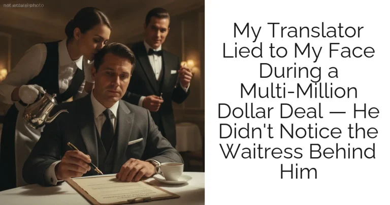My Translator Lied to My Face During a Multi-Million Dollar Deal — He Didn't Notice the Waitress Behind Him