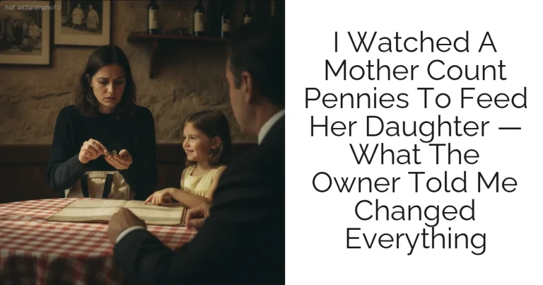 I Watched A Mother Count Pennies To Feed Her Daughter — What The Owner Told Me Changed Everything