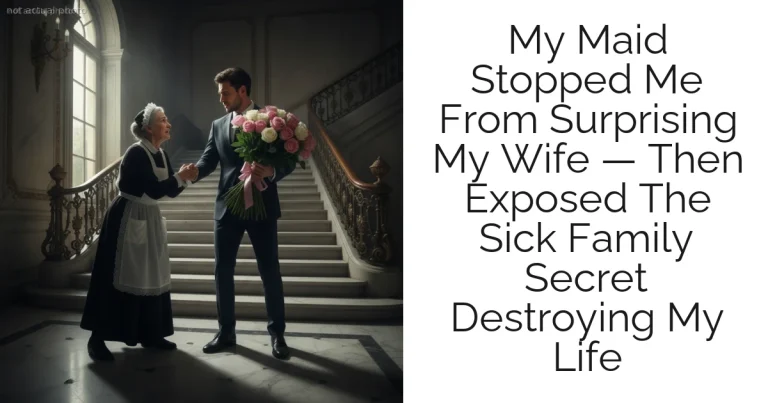 My Maid Stopped Me From Surprising My Wife — Then Exposed The Sick Family Secret Destroying My Life