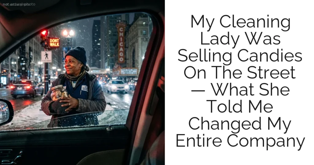My Cleaning Lady Was Selling Candies On The Street — What She Told Me Changed My Entire Company