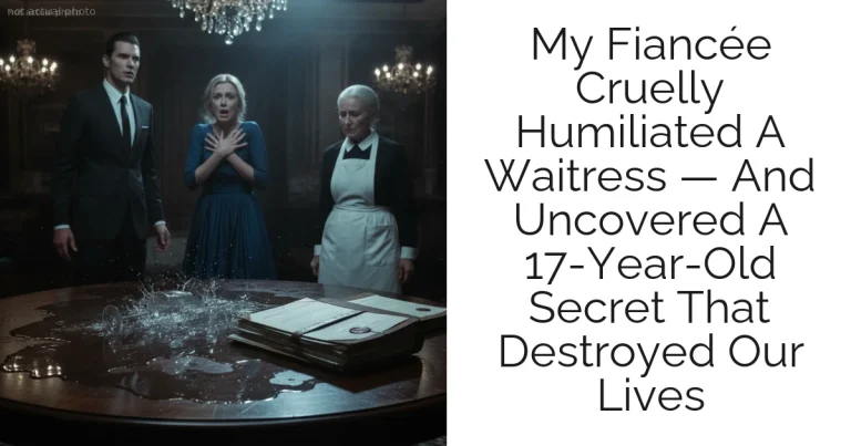My Fiancée Cruelly Humiliated A Waitress — And Uncovered A 17-Year-Old Secret That Destroyed Our Lives