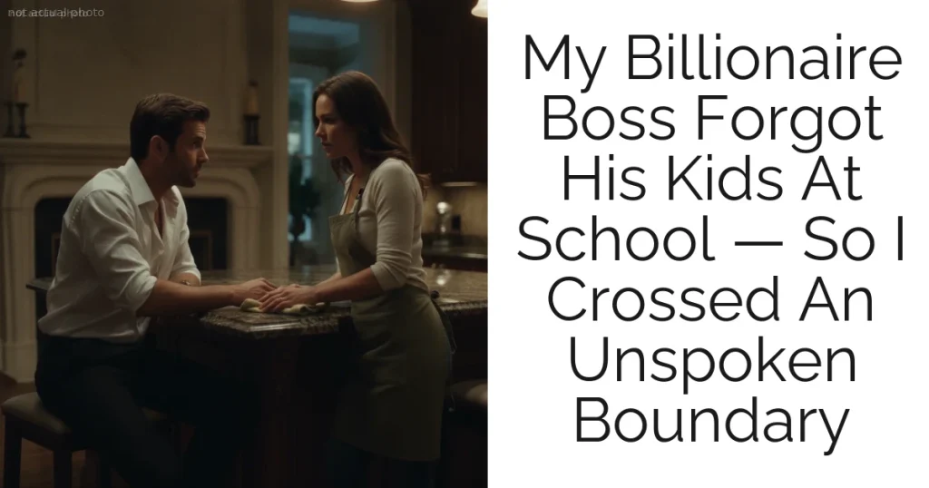 My Billionaire Boss Forgot His Kids At School — So I Crossed An Unspoken Boundary
