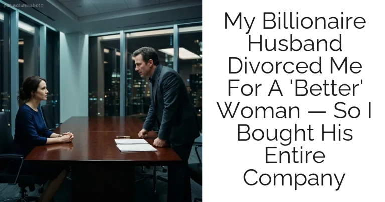 My Billionaire Husband Divorced Me For A 'Better' Woman — So I Bought His Entire Company
