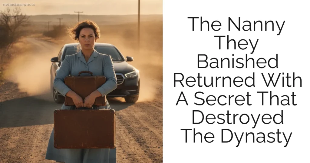 The Nanny They Banished Returned With A Secret That Destroyed The Dynasty