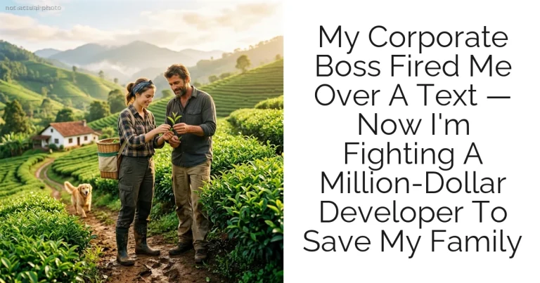 My Corporate Boss Fired Me Over A Text — Now I'm Fighting A Million-Dollar Developer To Save My Family