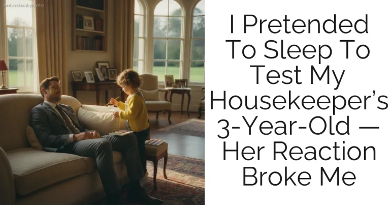 I Pretended To Sleep To Test My Housekeeper’s 3-Year-Old — Her Reaction Broke Me