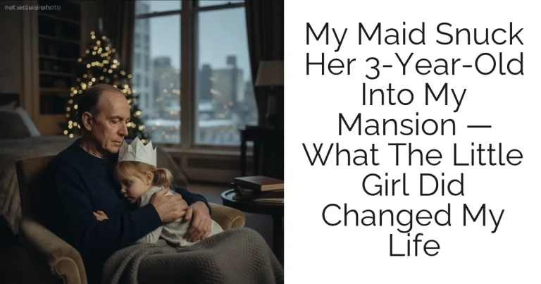 My Maid Snuck Her 3-Year-Old Into My Mansion — What The Little Girl Did Changed My Life
