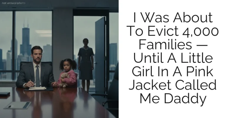 I Was About To Evict 4,000 Families — Until A Little Girl In A Pink Jacket Called Me Daddy