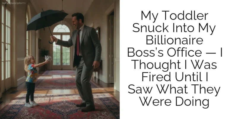My Toddler Snuck Into My Billionaire Boss’s Office — I Thought I Was Fired Until I Saw What They Were Doing