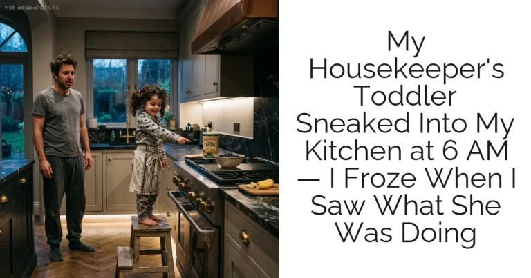 My Housekeeper's Toddler Sneaked Into My Kitchen at 6 AM — I Froze When I Saw What She Was Doing
